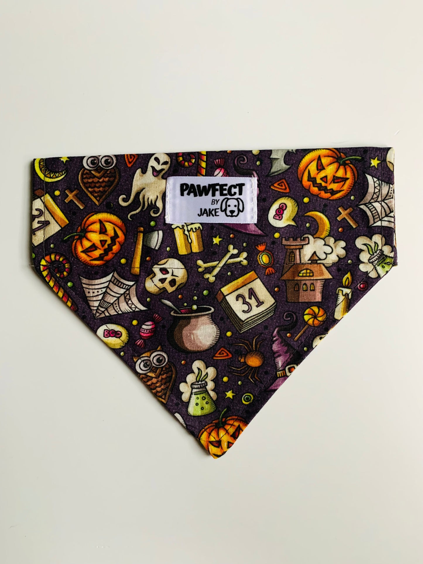 Spooky purple slip on bandana