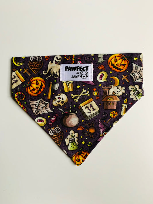 Spooky purple slip on bandana