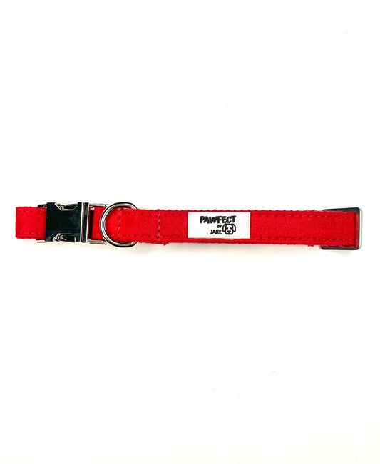 Jakeo red suede collar